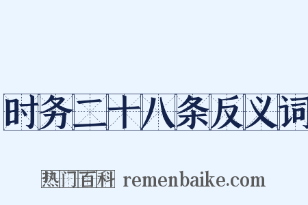 时务二十八条反义词是什么意思的图片